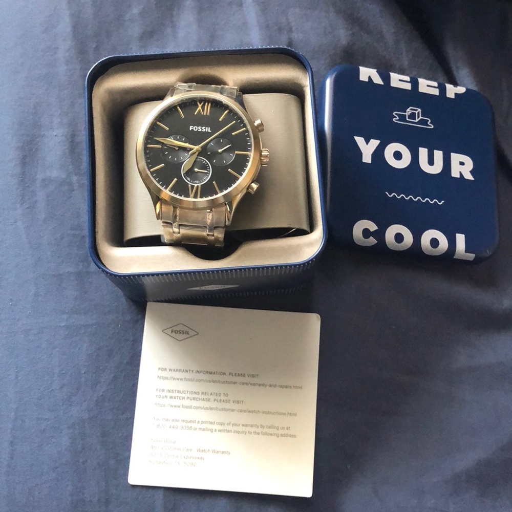 Men’s Gold Fossil Watch
